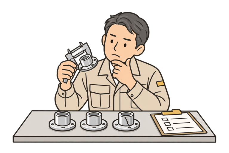 不良品の記録を見ながら品質の課題を考える製造現場の担当者